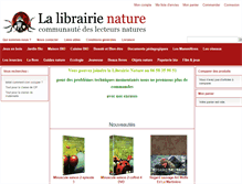 Tablet Screenshot of lalibrairienature.fr